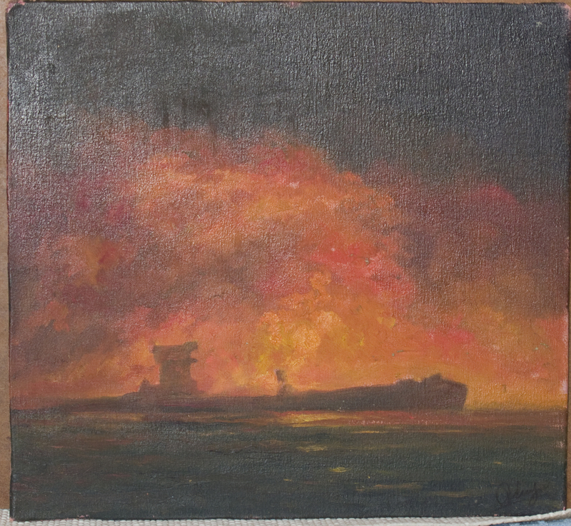 10 Battaglia navale notturno nel fuoco 35,8 X 33 - Cartone.jpg