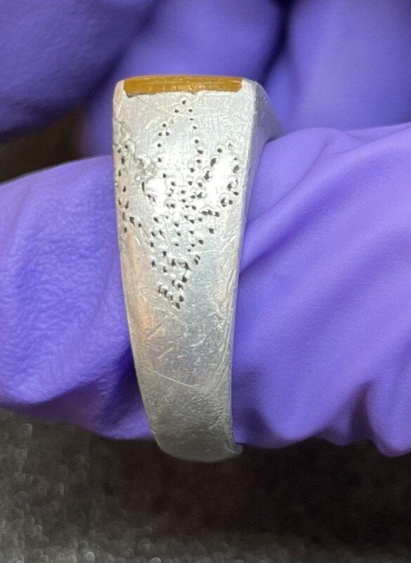 Silver aluminium ring (side)