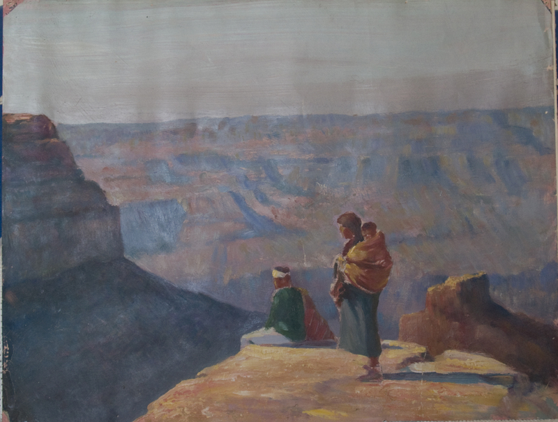 63 Famiglia indiana nel Canyon 60,5 X 46 - Cartone.jpg