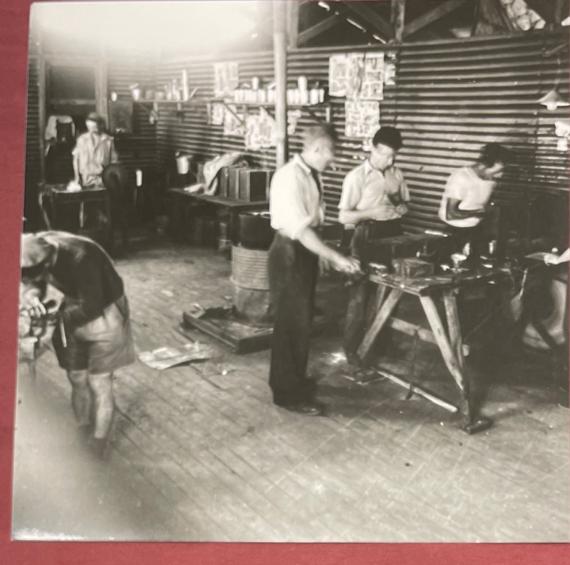 Italian POWs making objects
