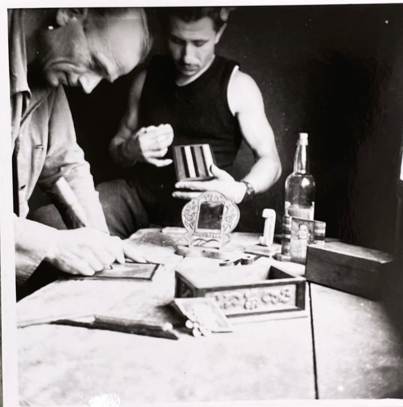 Italian POWs making objects
