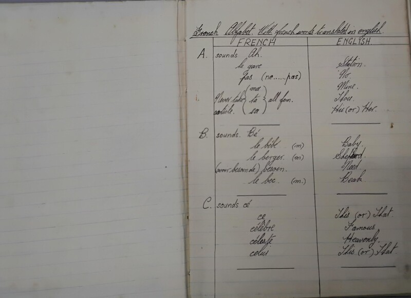 French exercise book