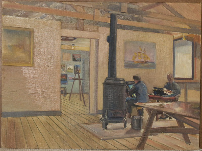 9 Interno della baracca con atelier 40,2 X 30 - Cartone.jpg