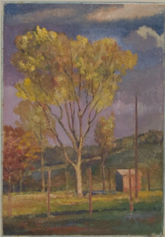 35 Autunno al campo 16,3 X 23,5 - Tempera incollata su cartone.jpg