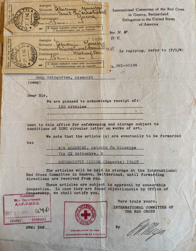 International Committee of the Red Cross - letter