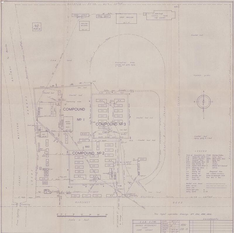 Map of Orange Internment Camp