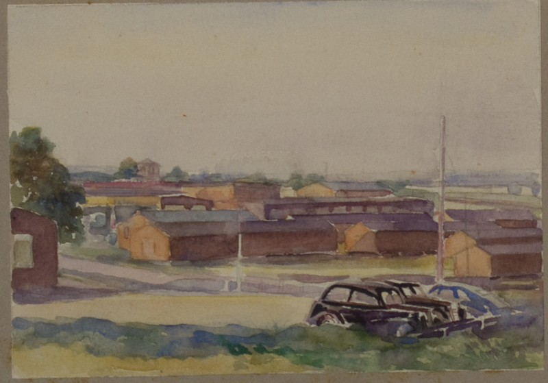46 Automobili nel campo 23,9 X 16,8 - Acquarello su cartoncino.jpg