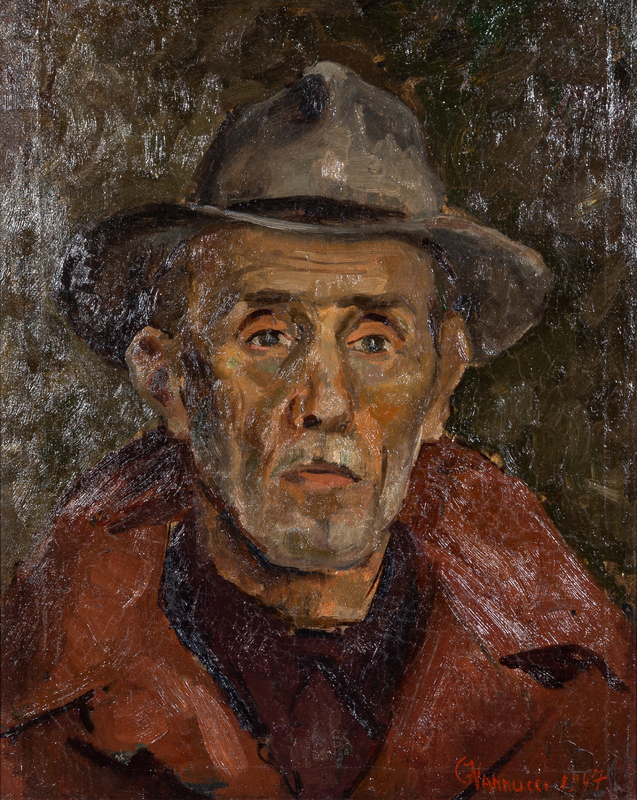 Vannucci, Portrait of my father (Ulderico), 1947. Oil on plywood, cm 38x45.jpg