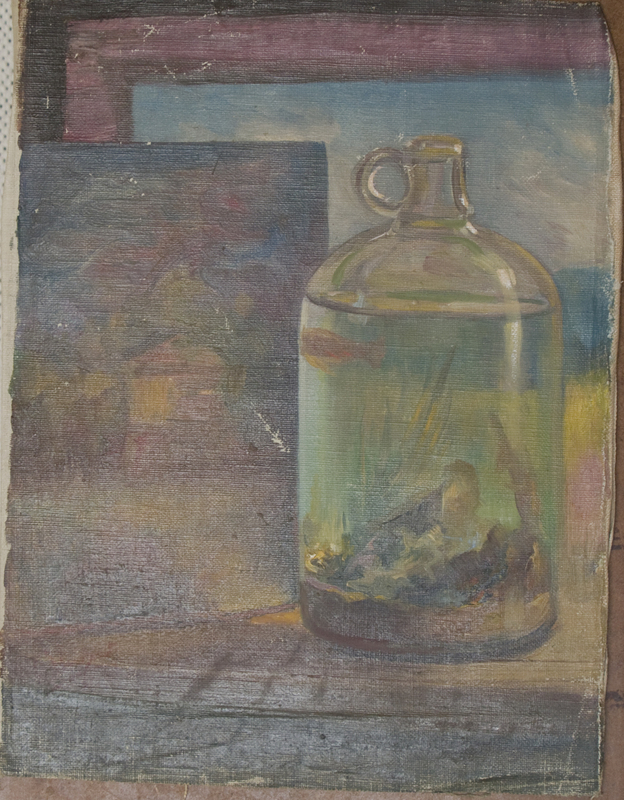 22 Vaso con pesce rosso 31 X 40,6 - Tela.jpg