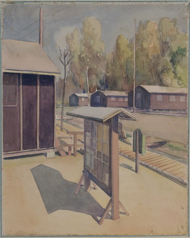 38 Bacheca nel campo 22,5 X 28,2 - Acquarello incollato su cartone.jpg